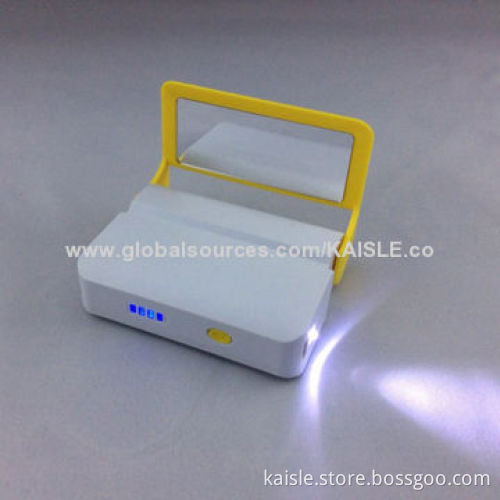 Mobile Phone Power Bank with 4,400mAh Capacity, Mini Mirror, Can be Use as Phone Holder